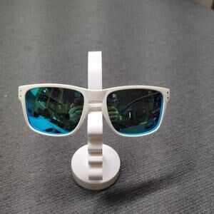 Panama Jack Polarized Sunglasses White Blue Mirror Lens Sports Eyewear